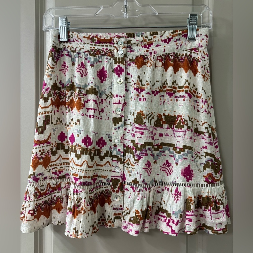 Shyanne Western Cowgirl Button-Front Mini Skirt